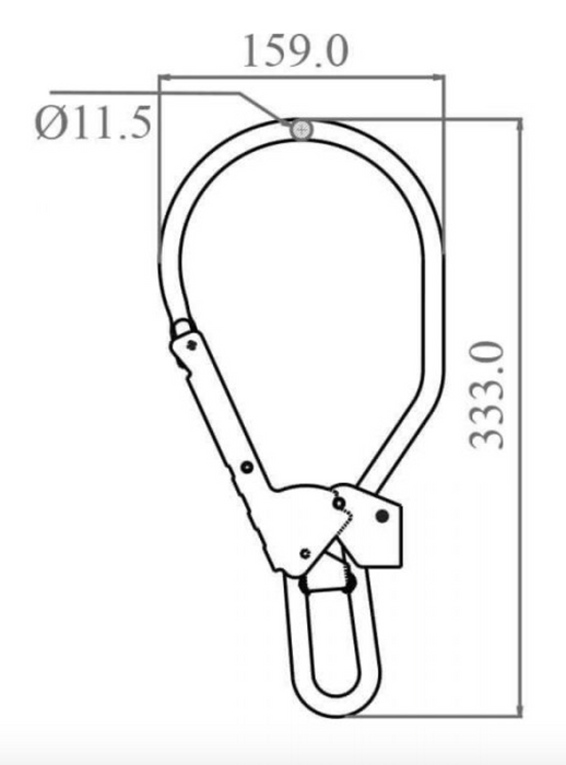 Alloy Steel Double Action Tower Hook - 85mm Gate Opening - 23kN