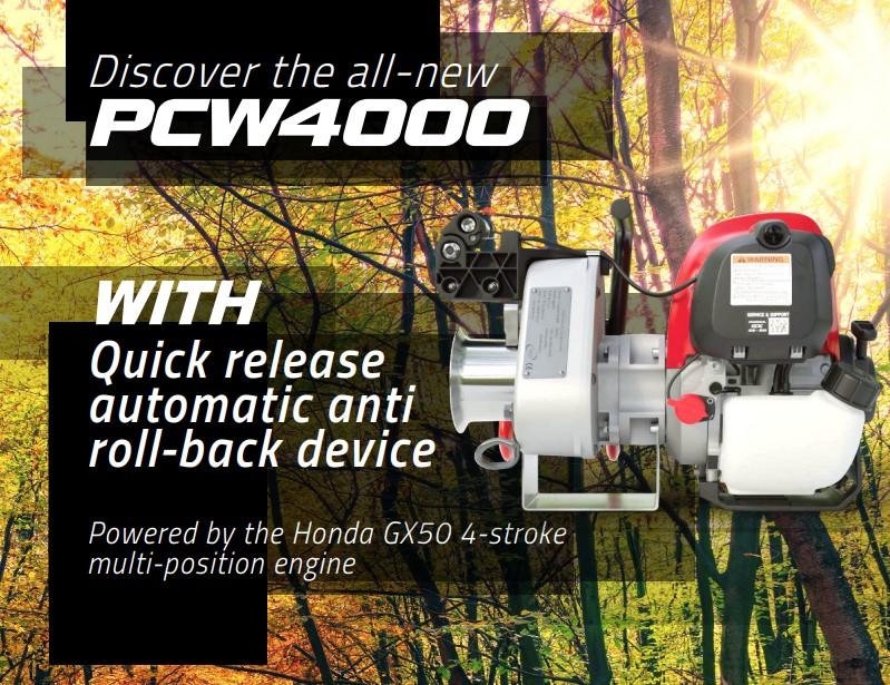 PCW4000 Petrol | 1000kg Pulling Capstan Winch with Rope Brake System