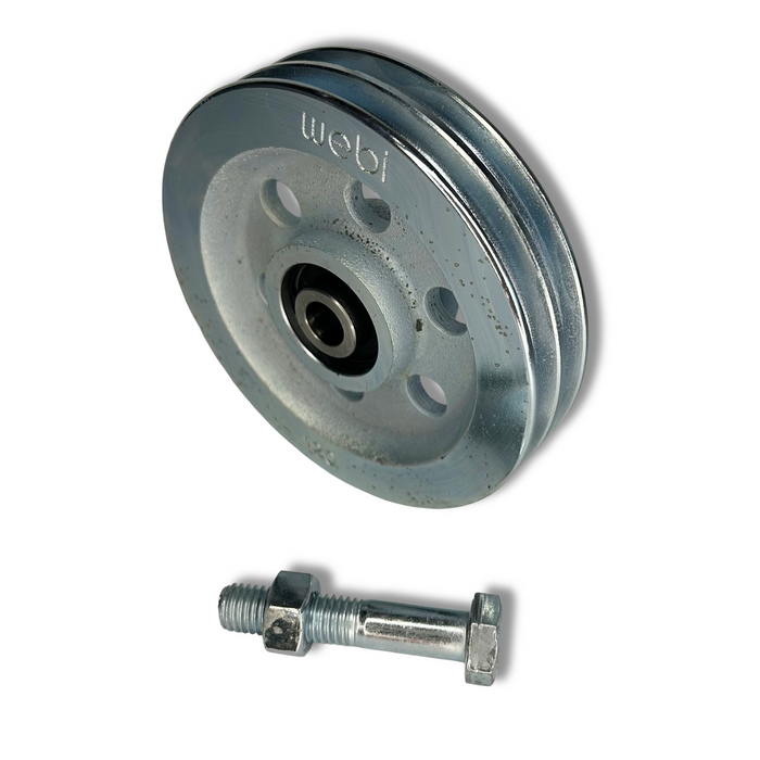 WEBI Galvanised Cast Iron Double Groove Pulley, Type ETT-74D - Capacities 300kg - 800kg