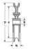 Technical Drawing of WEBI Polyamide Pulley with ball bearings 104P