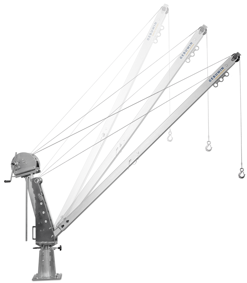 SD900EV - Zinc Plated Swivel Hoisting Davit Crane with TL1500 EV Winch