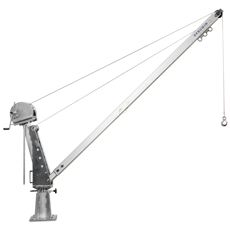 SD900EV - Zinc Plated Swivel Hoisting Davit Crane with TL1500 EV Winch