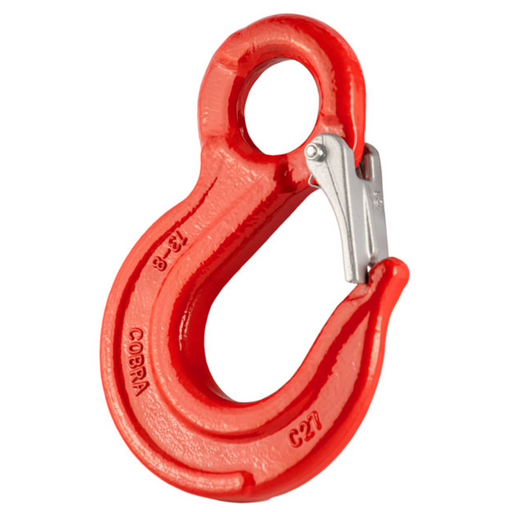 Red GT Cobra Grade 8 Eye Sling Hook with Safety Catch from RiggingUK
