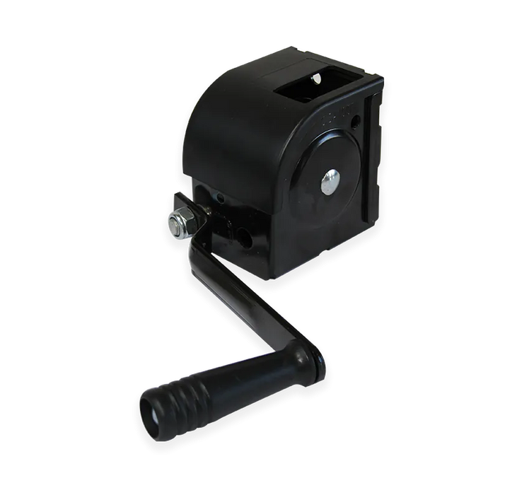 CS200 PF63301 Worm Gear Hand Winch  - Max 250kg - Side view with handle from Winchshop
