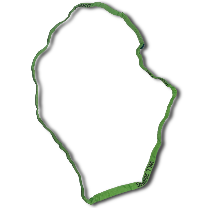 2.0t / 2000kg WLL Polyester Green Roundslings - Made in the UK