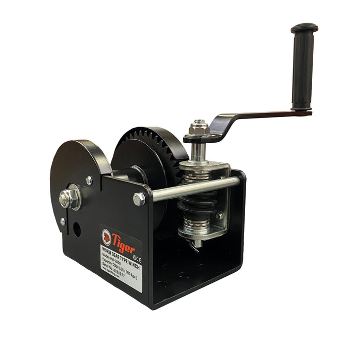 Black Tiger HW-2000 Single drum hand winch with handle
