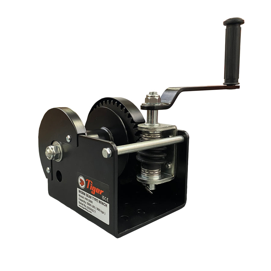 Black Tiger HW-2000 Single drum hand winch with handle