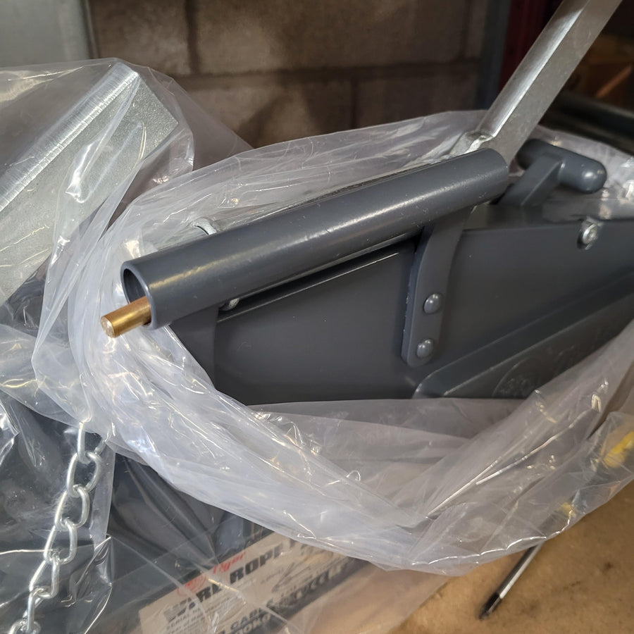 The shear pins on a a Tiger Wire Rope Pullers are located in a barrel on the side of the main frame. Simply pop  of the black end cap and they will be inside
