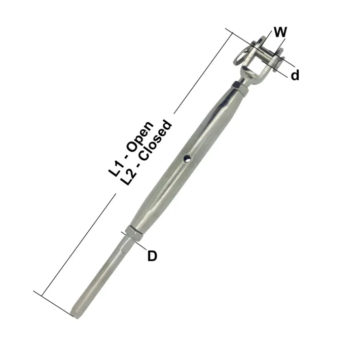 Stainless Steel Rigging Screw Jaw & Swage Open and Closed Infographics