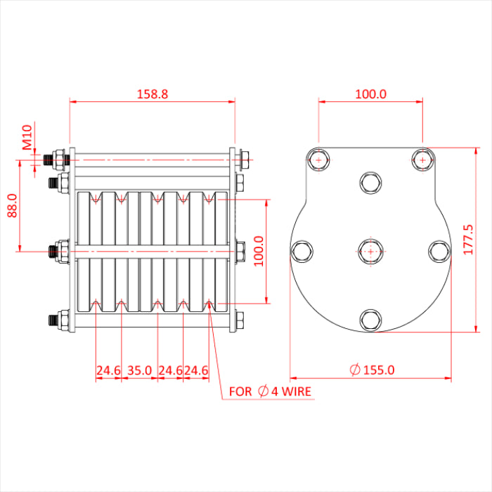 Doughty Heavy Duty Pulley, Quin Sheave