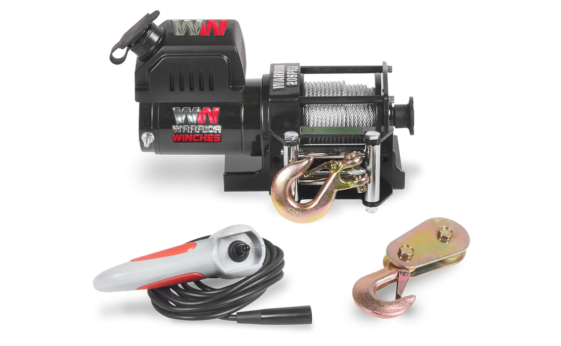 Ninja 2000 (907kg) Electric Winch with Steel Cable with accessories