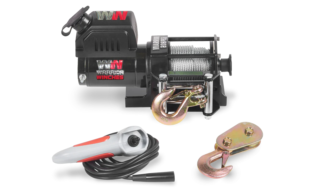 Ninja 2000 (907kg) Electric Winch with Steel Cable with accessories