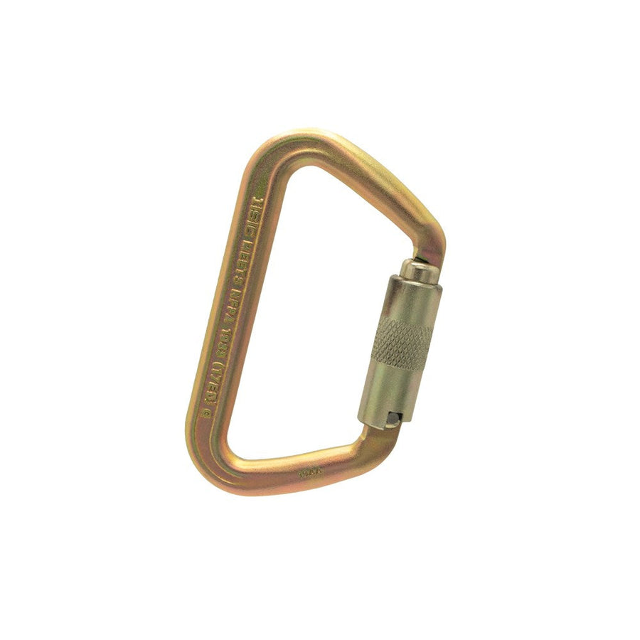 ISC Small Iron Wizard Supersafe (3-way) Steel Karabiner - MBS 70kN - Zinc Plated