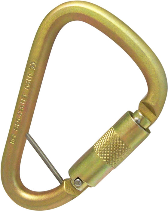 ISC Klettersteig Keylock Supersafe (3-way) Steel Karabiner - 50kN - Zinc Plated