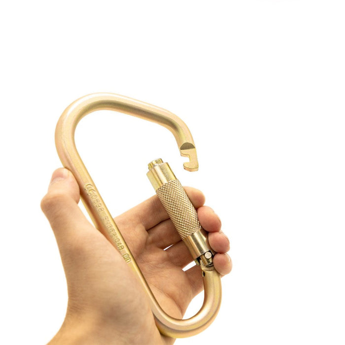ISC Fireman's Twistlock (2-Way) Karabiner with Pin - MBS 40kN - Zinc Plated