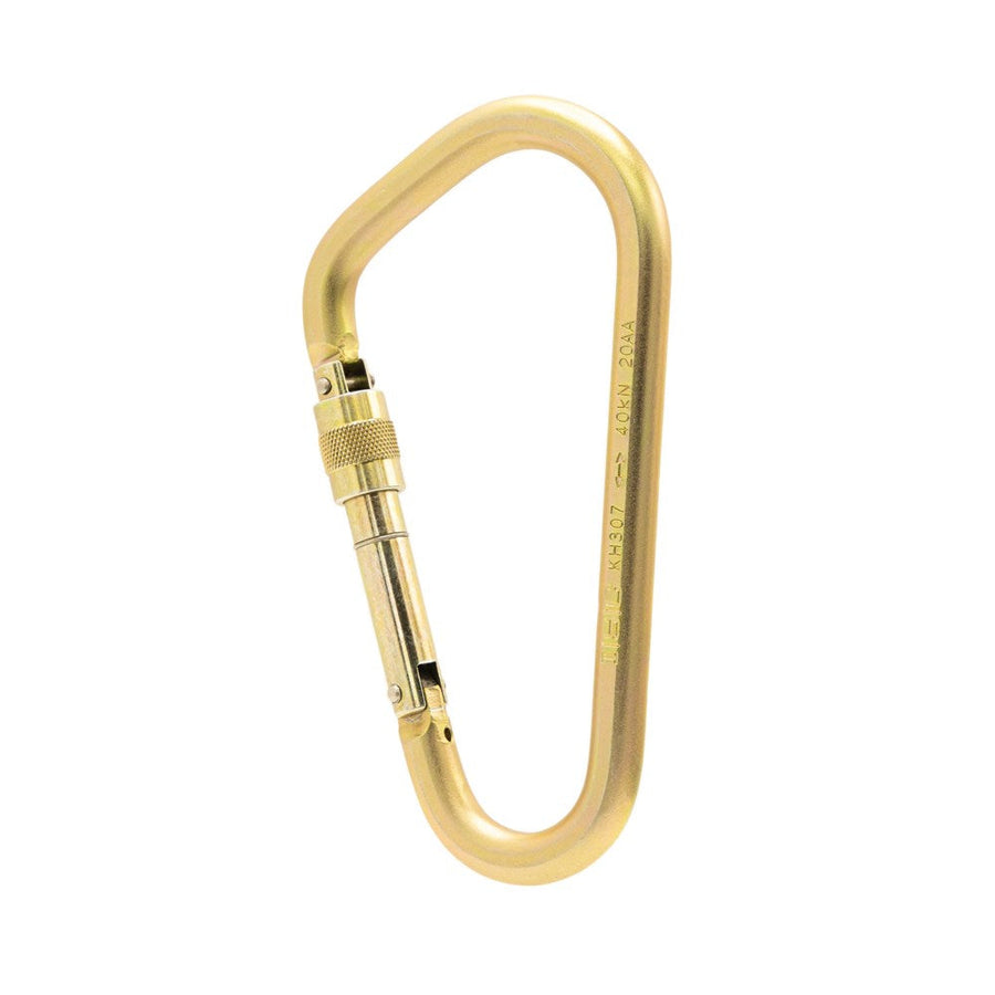 ISC Fireman's Screwgate Karabiner with Pin - MBS 40kN - Zinc Plated