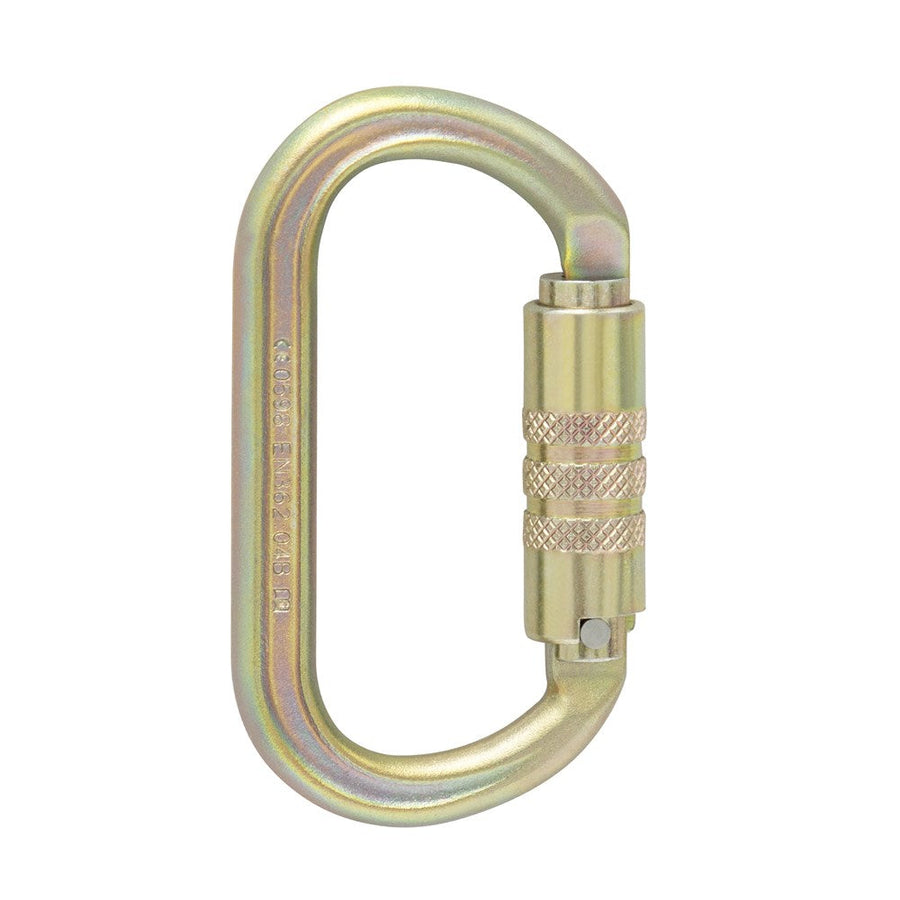 ISC Offset Oval Keylock Screwgate Steel Karabiner - MBS 40kN