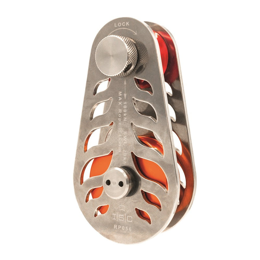 ISC Small Screwlock Flame Rigging Pulley for 16mm Rope - MBS 100kN