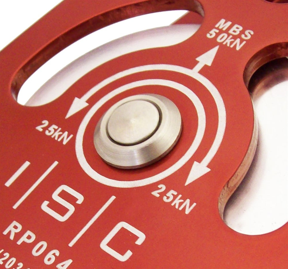 ISC Medium Single Prussik Pulley with Load Becket - Aluminium - 50kN - Max Rope Diameter 13mm