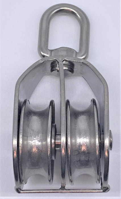 50 mm Double Pulley Block with Swivel Eye Ref: 166-12  from Winchshop