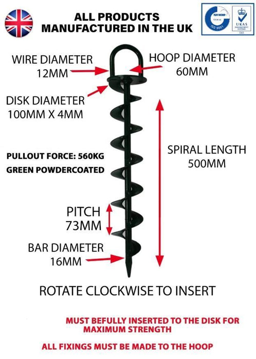 Heavy Duty Ground Anchor Points 560kg - 1300kg