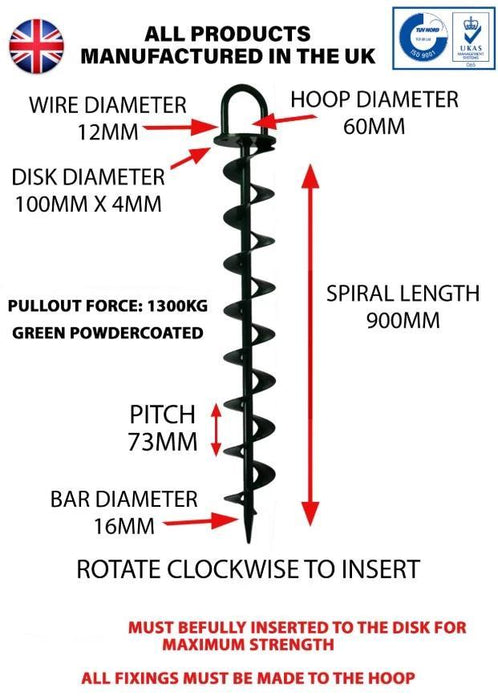 Heavy Duty Ground Anchor Points 560kg - 1300kg