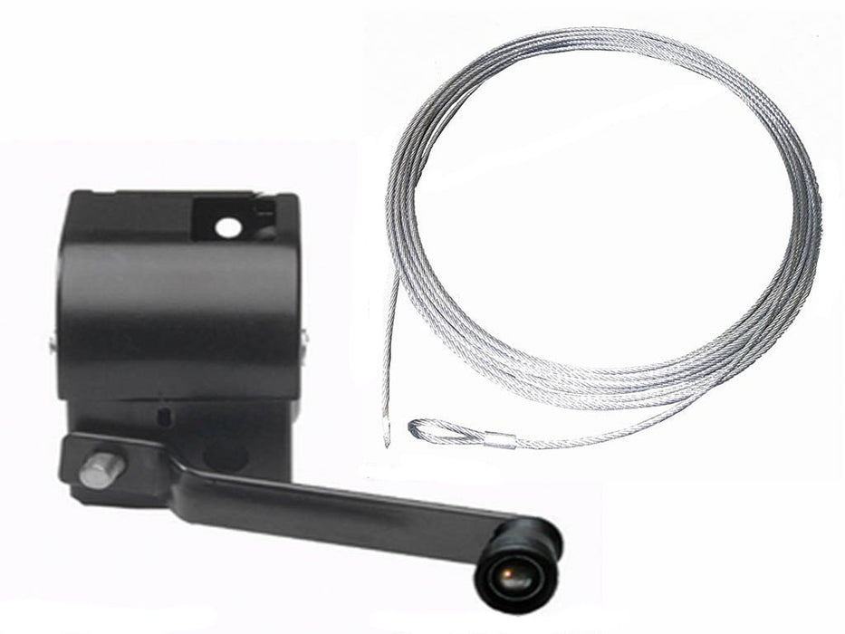 CS200 Worm Gear Hand Winch  - Max 250kg - supplied with Wire Rope - from Winchshop