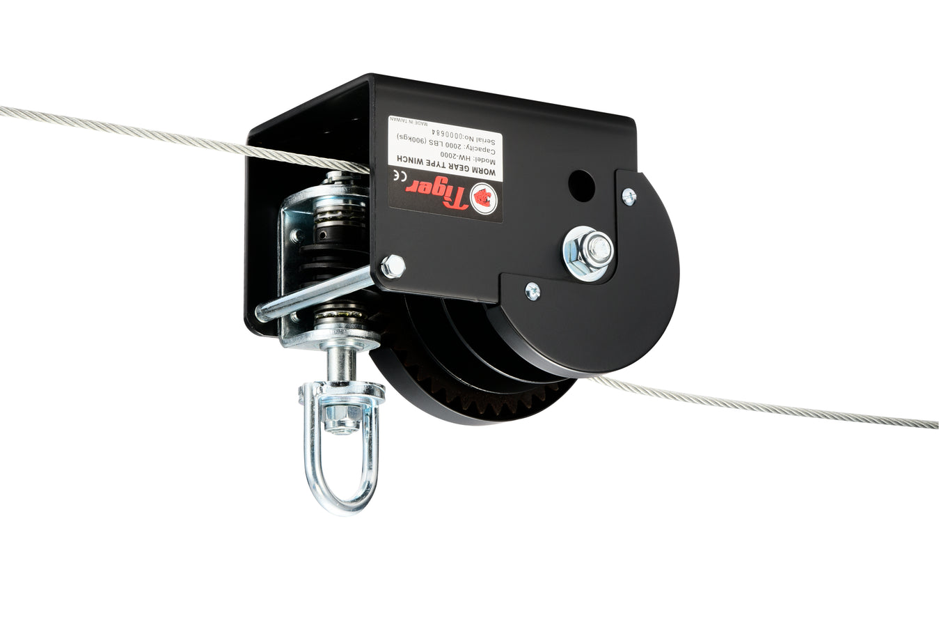 TIGER General Purpose Hand Winch Twin drum with loop drive HW-2000