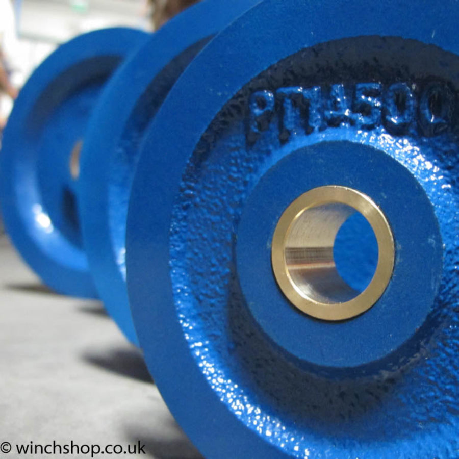 Pulley Type 1A (PT1A) - Cast Iron Pulley with Bronze Bush for Wire or Fibre Rope