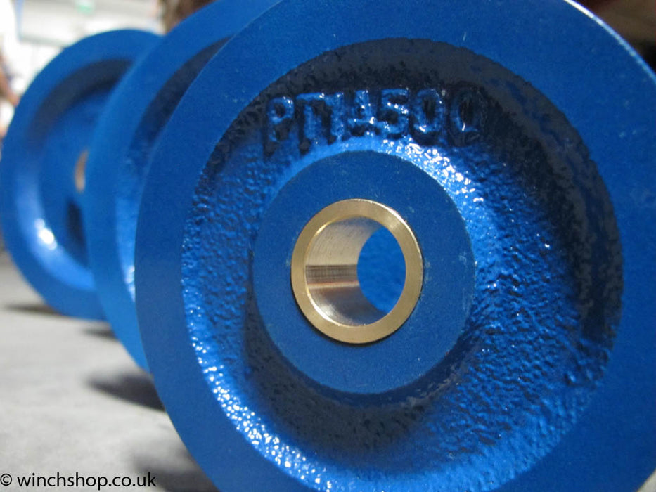 Pulley Type 1A (PT1A) - Cast Iron Pulley with Bronze Bush for Wire or Fibre Rope