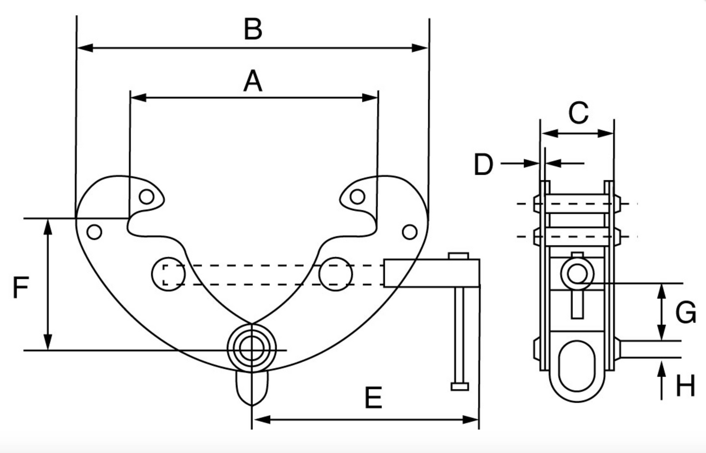GT Viper Adjustable Beam Clamp