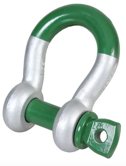 Green Pin Super Grade 8 Bow Shackle with Screw Collar Pin