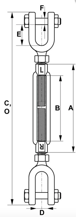 Drop Forged Turnbuckle Jaw/Jaw