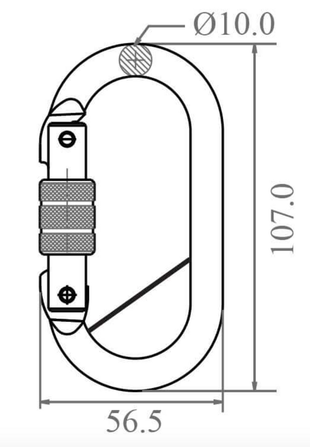 Alloy Steel Screw Locking Karabiner with Captive Pin