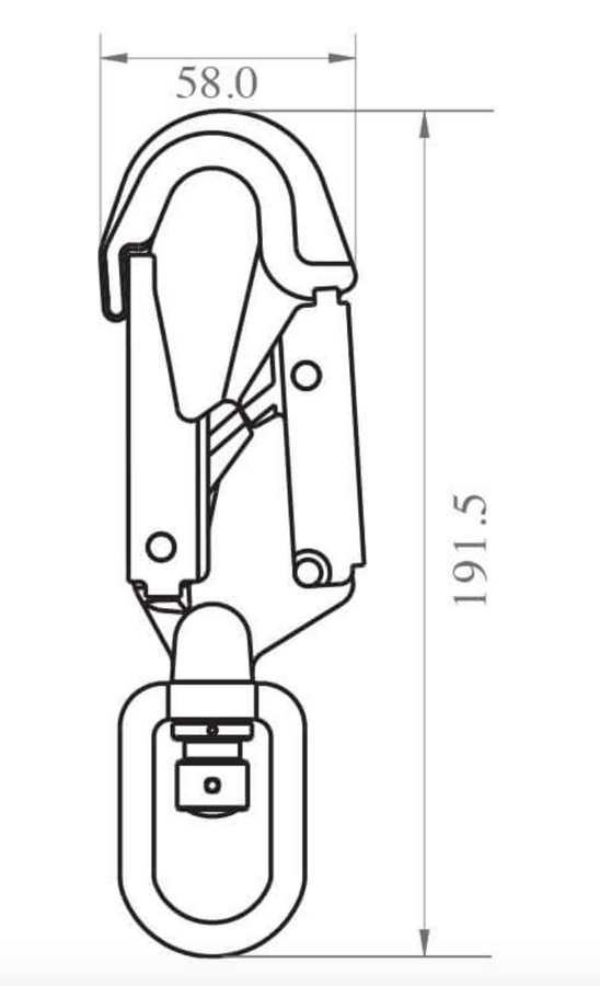 Alloy Steel Swivel Snap Hook with Load Indicator - Gare Opening 20mm - 23kN
