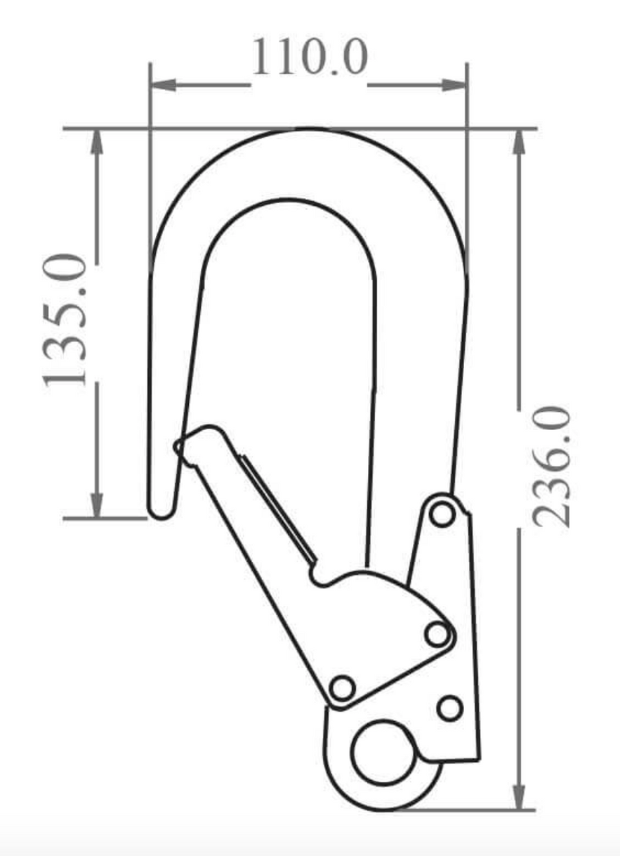 Aluminium Rebar Hook 60mm Gate Opening —
