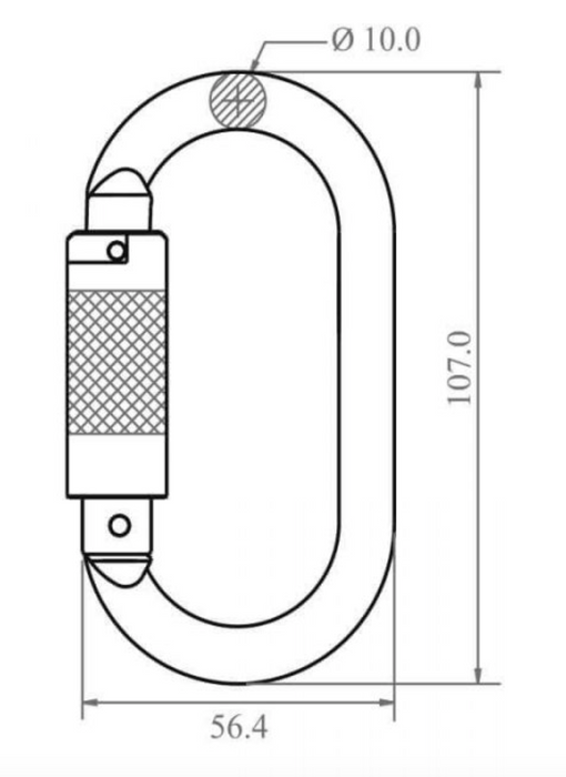 Steel Quarter Turn Locking Karabiner