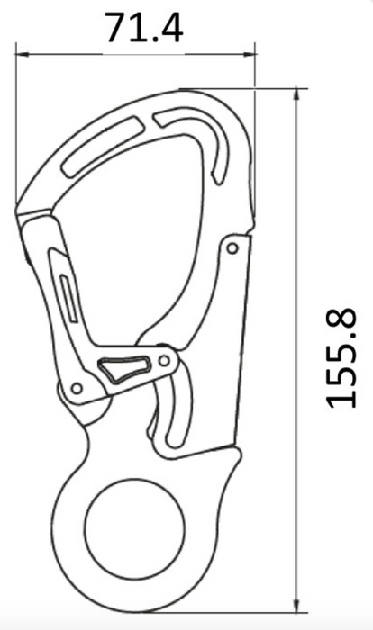 Aluminium Double Action Keylock Hook