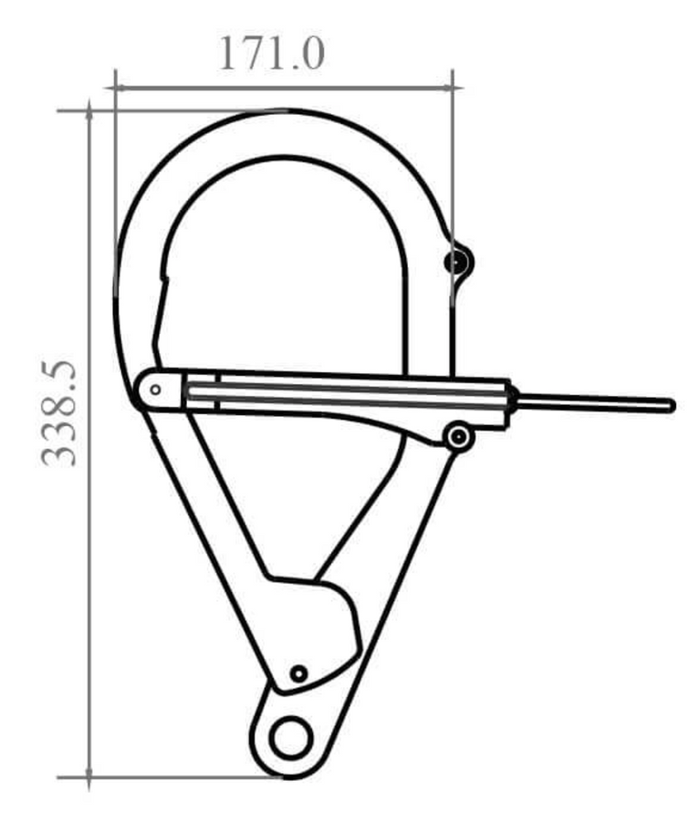 Steel Anchorage Hook - Gate Opening 23kN