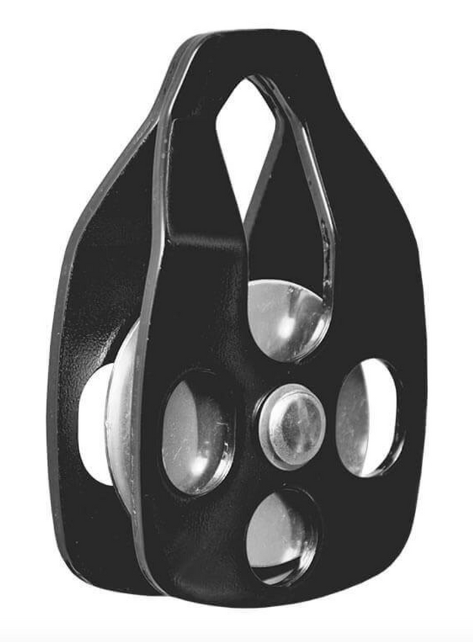 Simple Pulley with Moveable Flange - for 9-16mm Rope - 40kN