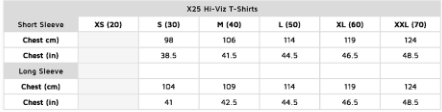 STEIN - X25 VENTOUT Hi-Viz  T-Shirt Long Sleeve - Yellow - Assorted Sizes