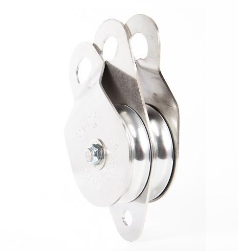 Double Swing Side Pulley Sheave 100mm (Snatch Block for 10mm Rope as used with Portable Winch)