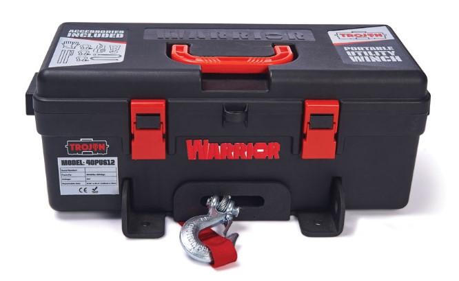 Trojan Portable Utility 12v (1814kg) Electric Winch with Synthetic Rope