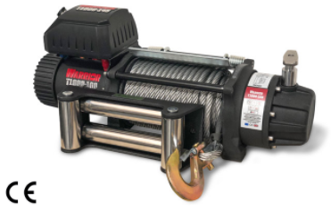 T1000-100 Severe Duty Military Winch - 10,000 lb  (4536kgs) 12V & 14V- Complete with Steel Rope