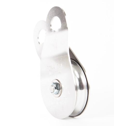 Single Swing Side Pulley Sheave 76mm Diameter (Snatch Block for 10mm Rope)